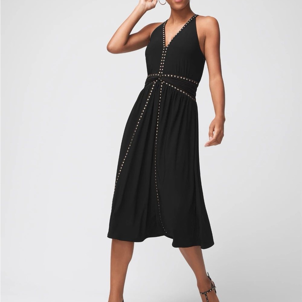 White House Black Market Black Halter Sundress